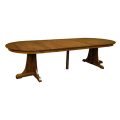 Mission 48" Round Pedestal Dining Table w/ Leaves