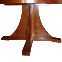 Mission 60" Round Dining Table w/ 6 Leaves