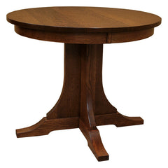 Amish 36" Round Oak Dining Table
