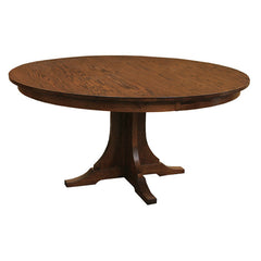 Amish Mission 60" Round Dining table with Leaf