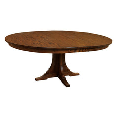 Amish Mission 60" Round Dining table with Leaf