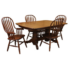 Amish Traditional Double Base Dining Set-4