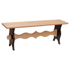 48" Two Tone Trestle Bench