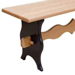 48" Two Tone Trestle Bench