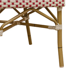 Aluminum Patio Side Chair - Red and Beige