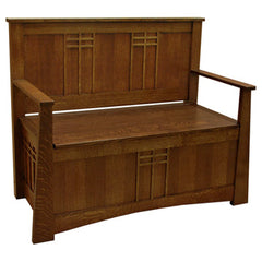 Amish Mission Bungalow Arm Bench