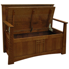 Amish Mission Bungalow Arm Bench