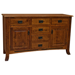 60" Carved Amish Mission Shaker Server