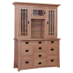 Amish Dutch China Cabinet- Red Oak