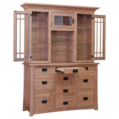 Amish Dutch China Cabinet- Red Oak