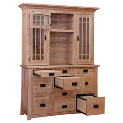 Amish Dutch China Cabinet- Red Oak