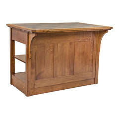 Mission Kitchen Island with Tile Top