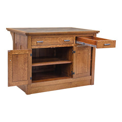 Mission Kitchen Island with Tile Top