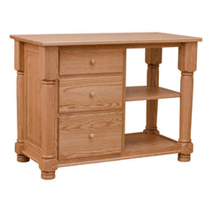 Red Oak Kitchen Island - Top and Base