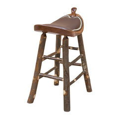 24" Western Saddle Stool W/ Leather