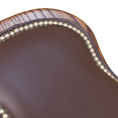 24" Western Saddle Stool W/ Leather