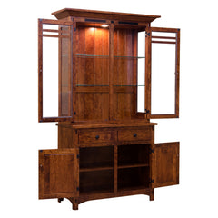 Bungalow China Cabinet - Cherry Wood