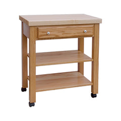 Butcher Block Microwave Cart