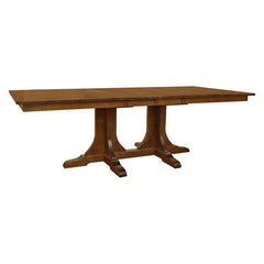Amish Mission Double Pedestal Table w/ 4-Leaves