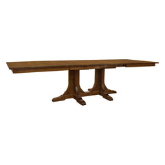 Amish Mission Double Pedestal Table w/ 4-Leaves