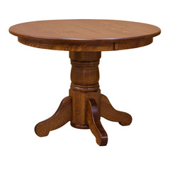 42" Round Pedestal Dining Table w/ Leaf