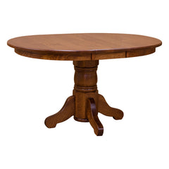 42" Round Pedestal Dining Table w/ Leaf