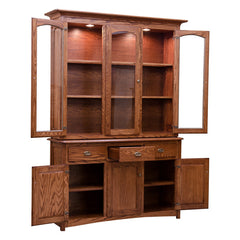 Traditional China Cabinet- Red Oak