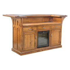 Mission Bar with Wine Cooler
