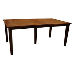 Two-Tone Amish Shaker Dining Table w/ 2-Leaves
