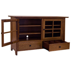 60" Amish Mission Tempe Glass TV Stand