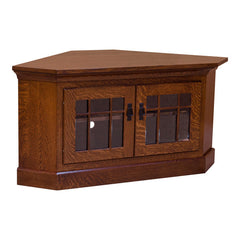 Mission Corner TV Stand - Ship lap back