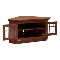 Mission Corner TV Stand - Ship lap back