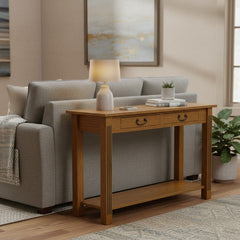 Fluted Mission Sofa Table