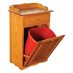 Traditional Trash Bin w/ drop lid door