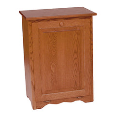 Traditional Trash Bin in Oak