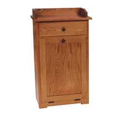 Mission Trash Bin w/ drawer