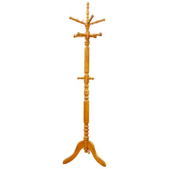 Tobacco Finish Coat Rack with Spinning Top