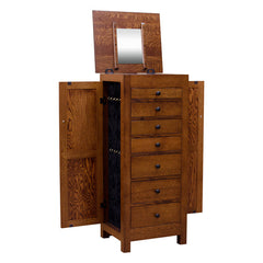 Amish Jewelry Armoire - 1/4 Sawn White Oak
