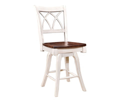 Crisscross X Back 24" Swivel Barstool
