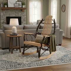 Hickory Rocking Chair w/Oak Arm