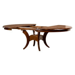 60" Round Galveston Table W/ 3 1 1/2" Thick Leaves (Simulated Live Edge)