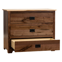 3-Drawer Walnut Nightstand