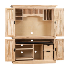 Wormy Maple Amish Computer Armoire