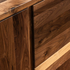 2 - Drawer 1 - Door Walnut Cabinet
