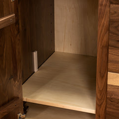 2 - Drawer 1 - Door Walnut Cabinet