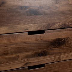 3 - Drawer Mid-Century Walnut Nightstand