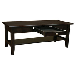 48" x 19" Amish Coffee Table w/ Drawer
