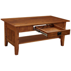42" x 22" Amish Mission Prairie Coffee Table