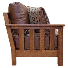 Amish Mission Sofa -Leather/Fabric