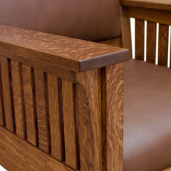 Mission Slat Rocker w/ Leather